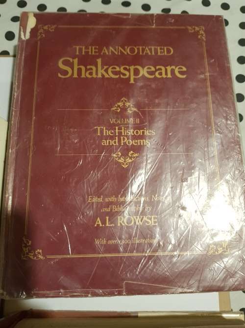 The Annotated Shakespeare by A.L. Rowse, Complete Works Illustrated in 3 Volumes, 1978 First Edition