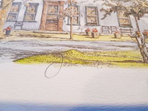 John Hall print, `Alphen` Constantia, Signed