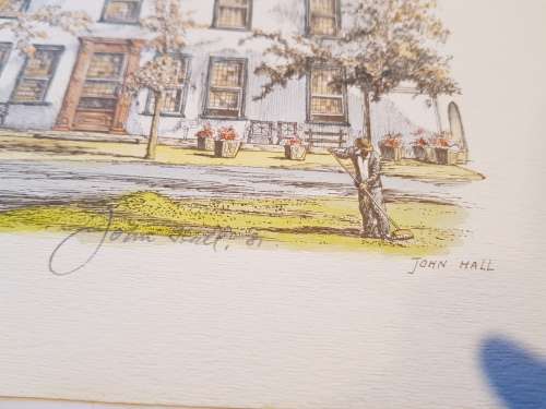 John Hall print, `Alphen` Constantia, Signed