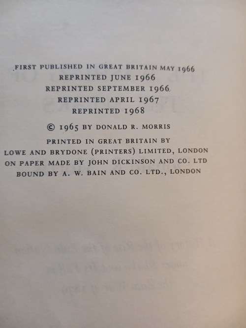 The Washing of the Spears by Donald R. Morris