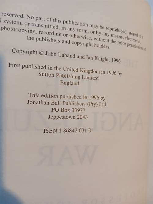 The Anglo-Zulu War by Professor John Laband and Ian Knight