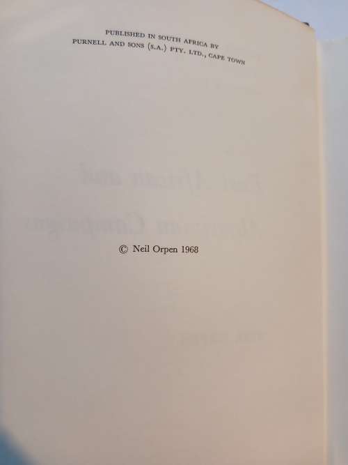East African and Abyssinian Campaigns by Neil Orpen, 1968 First Edition