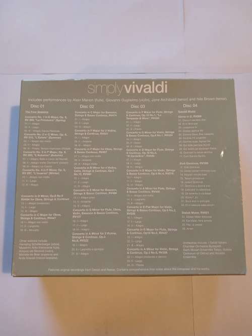 Simply Vivaldi, 4 CD`s of Musical Genius, Boxset