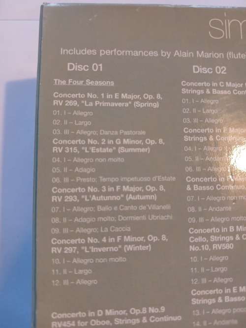 Simply Vivaldi, 4 CD`s of Musical Genius, Boxset