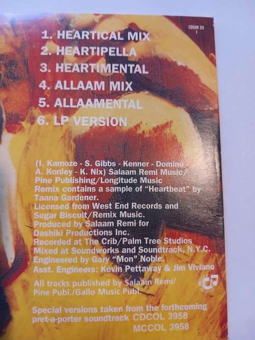 Ini Kamoze, Here Comes the Hotstepper CD single