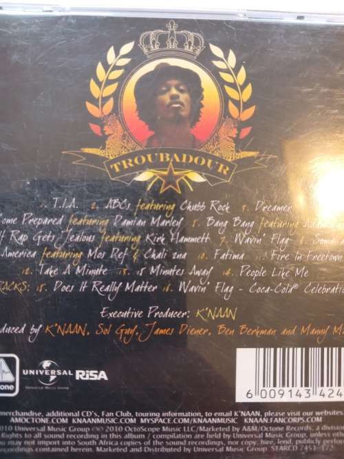 K`Naan, Troubadour CD, Champion Edition