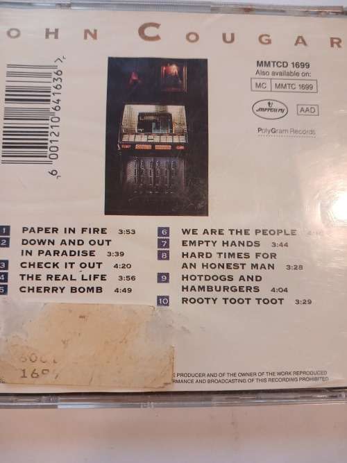 John Cougar Mellencamp, The Lonesome Jubilee CD