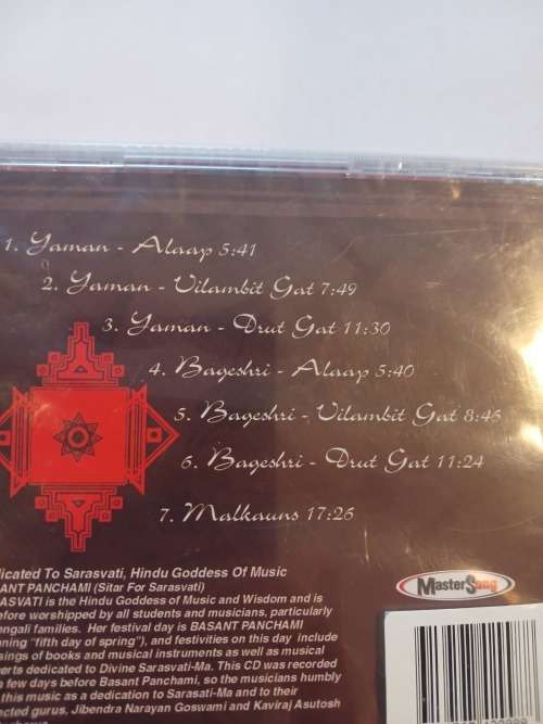 Indian Classical Music, On Sitar & Tubla, Basant Panchami CD, New