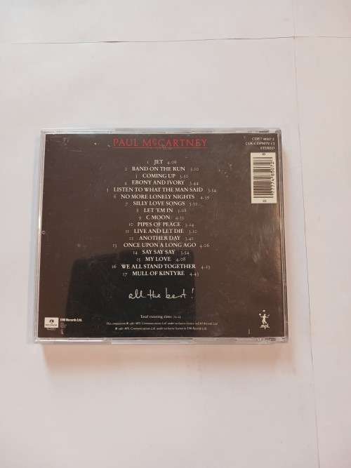 Paul McCartney, All The Best CD, UK