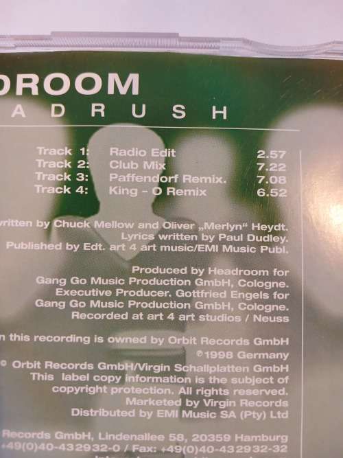Headroom, Headrush CD Single