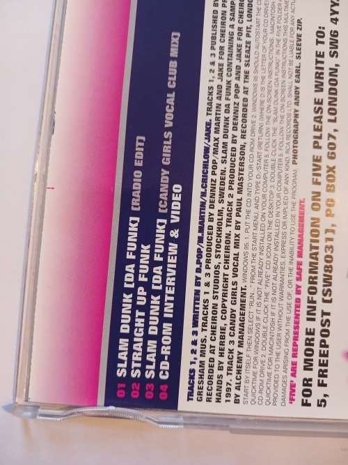 Five, Slam Dunk (Da Funk) CD Single