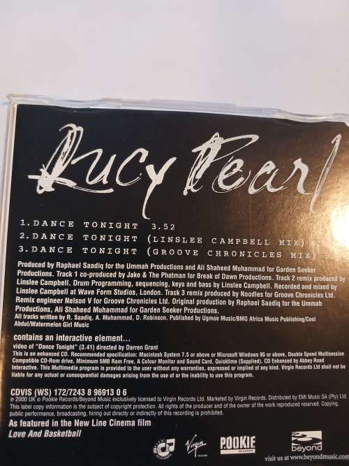 Lucy Pearl, Dance Tonight CD Single