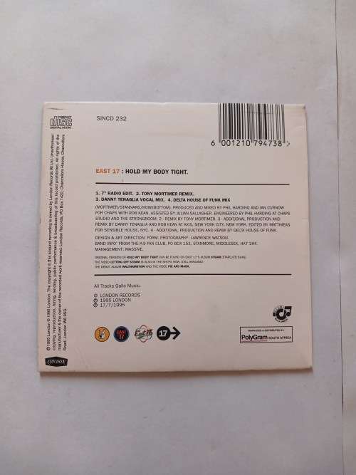 East 17, Hold My Body Tight CD Single
