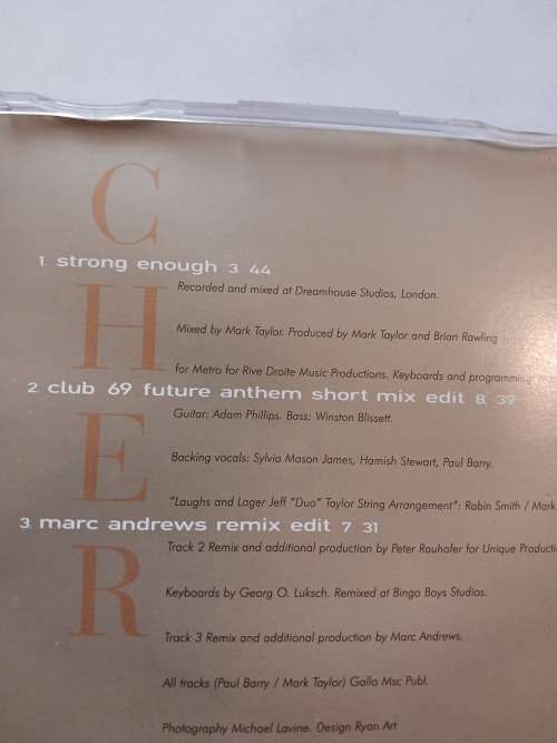 Cher, Strong Enough CD Single