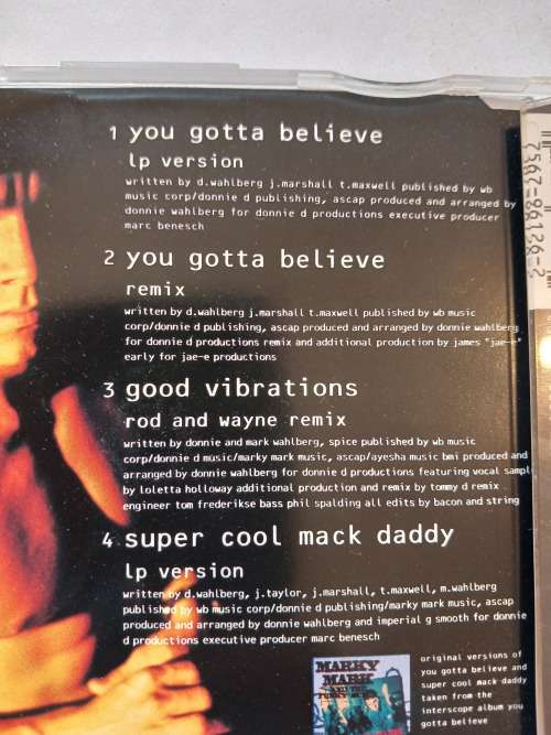 Marky Mark and the Funky Bunch, You Gotta Believe CD single, Germany