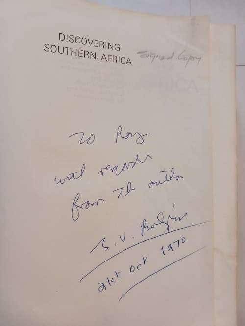 Discovering Southern Africa by T.V. Bulpin, Signed