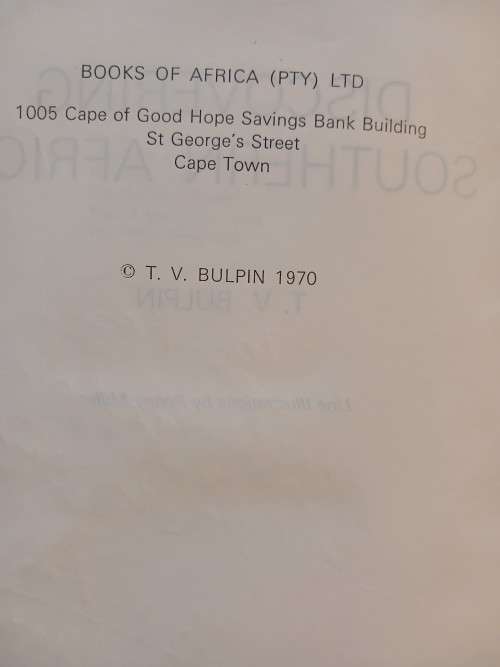 Discovering Southern Africa by T.V. Bulpin, Signed