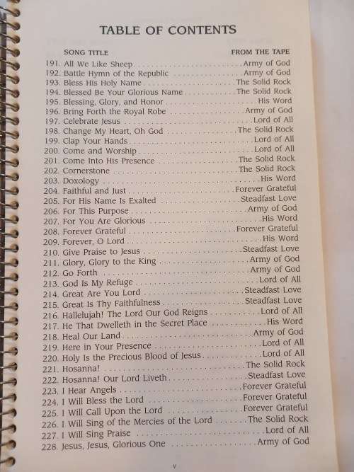 Praise Worship, Songbook 3
