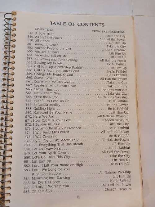 Praise Worship, Songbook 7