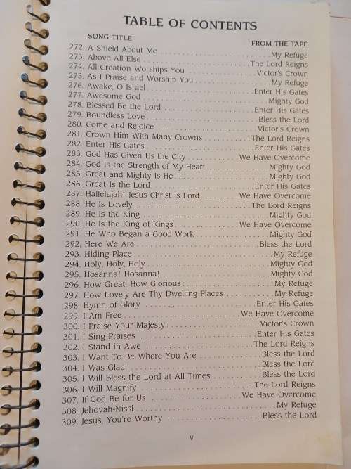 Praise Worship, Songbook 4