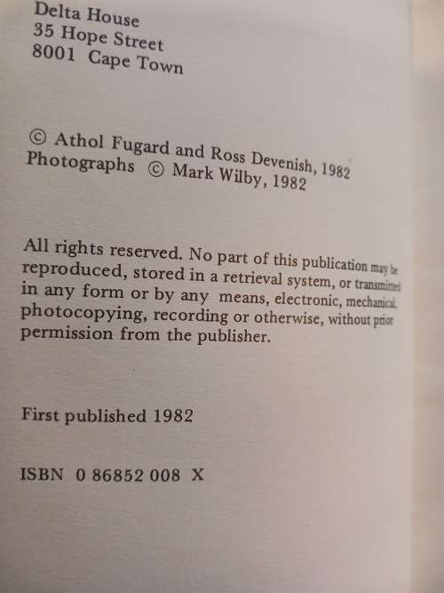 Marigolds in August, Athol Fugard and Ross Devenish