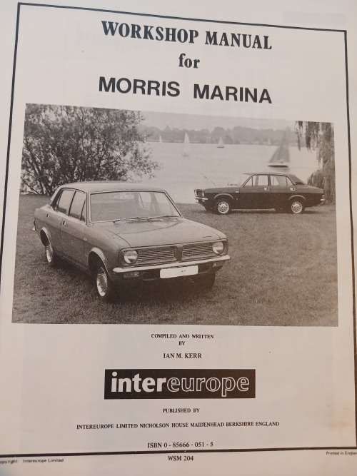 Morris Marina, from 1971, Intereurope Workshop Manual