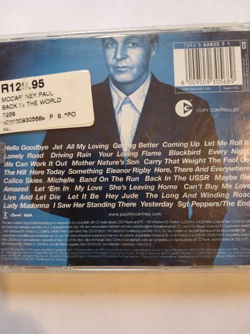 Paul McCartney, Back in the World, Live 2 x CD