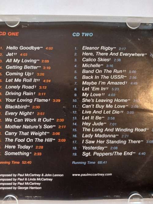 Paul McCartney, Back in the World, Live 2 x CD