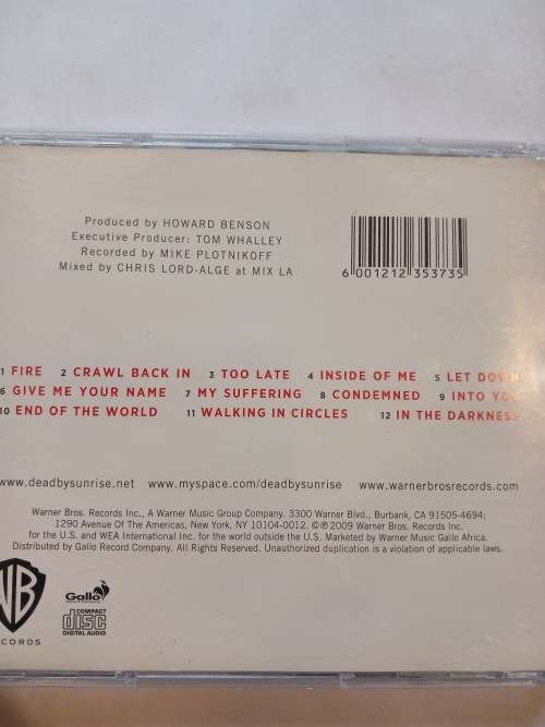 Dead by Sunrise, Out of Ashes CD