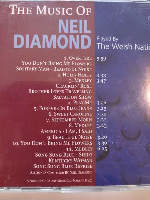 The Music of Neil Diamond by The Welsh National Orchestra CD
