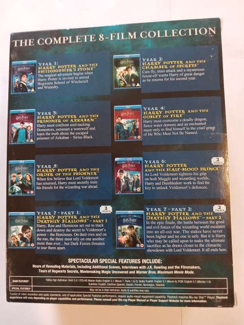 Harry Potter, The Complete 8 Film Collection, Blu-ray, 11 Disc Boxset