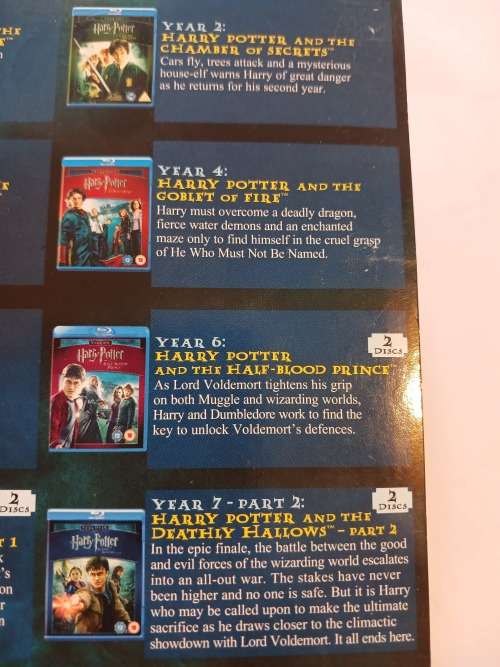 Harry Potter, The Complete 8 Film Collection, Blu-ray, 11 Disc Boxset