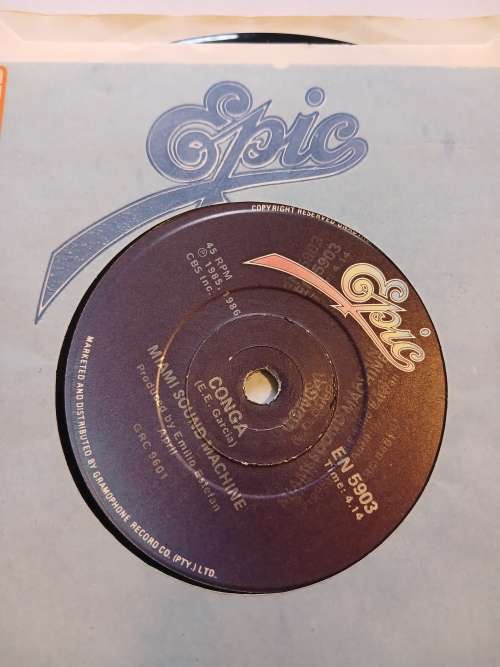 Miami Sound Machine, Conga/Mucho Money, 7 single, VG+