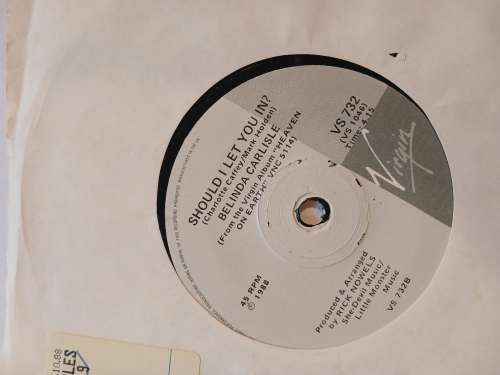 Belinda Carlisle, I Get Weak/Should I let you in? 7 single, VG+