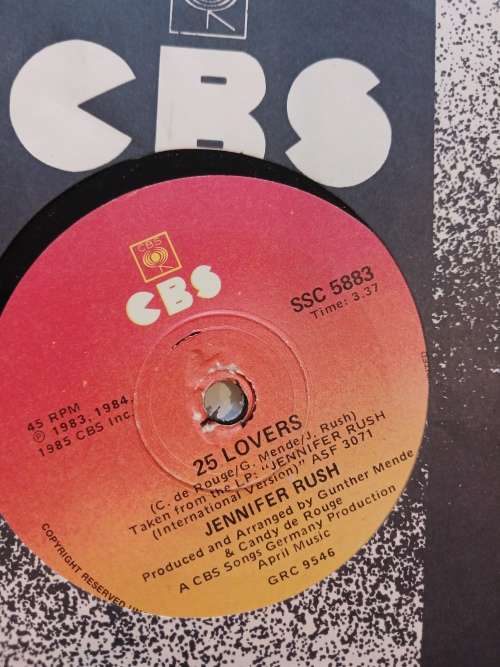 Jennifer Rush, Madonna`s Eyes/25 Lovers, 7 single, VG+