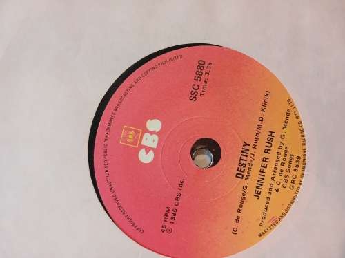 Jennifer Rush, Destiny/The right time has come now, 7 single, VG+