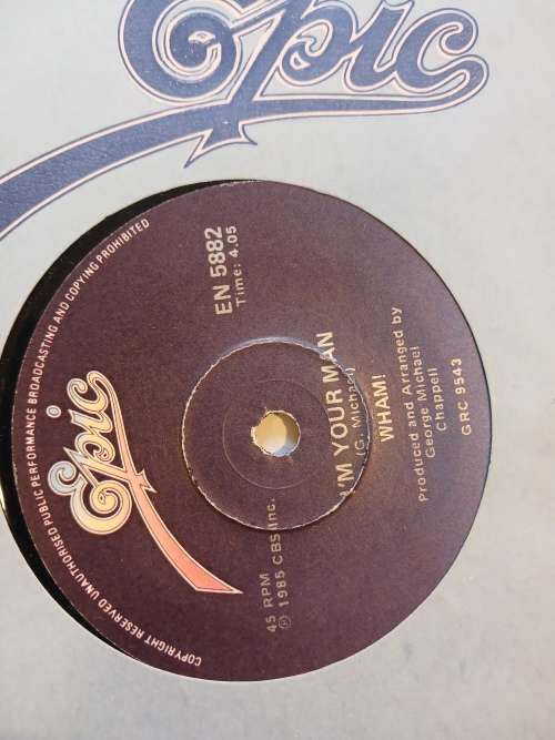 Wham! I`m Your Man/Do It Right, 7 single, VG+