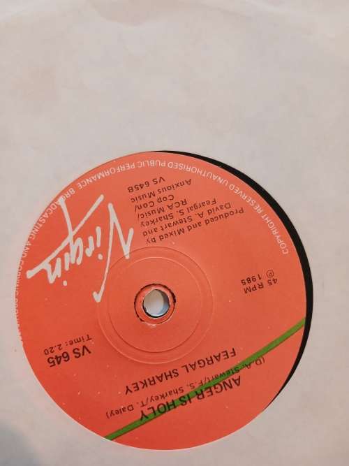 Feargal Sharkey, A Good Heart/Anger is Holy, 7 single, VG+
