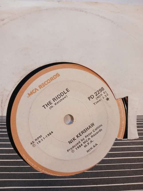 Nick Kershaw, The Riddle/Progress, 7 single, VG+