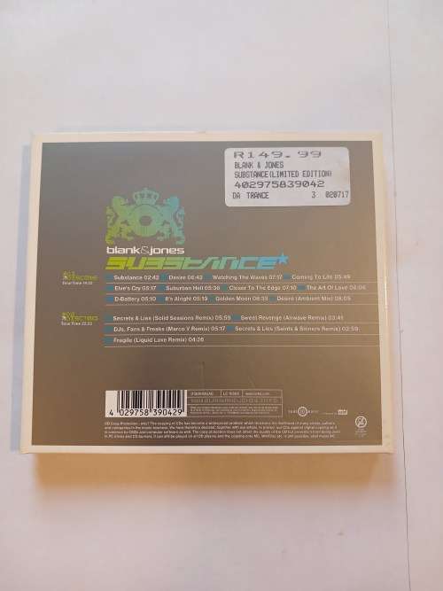 Blank & Jones, Substance 2 x CD, DigiPak, Germany