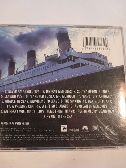 Titanic, Music from the Motion Picture CD, US