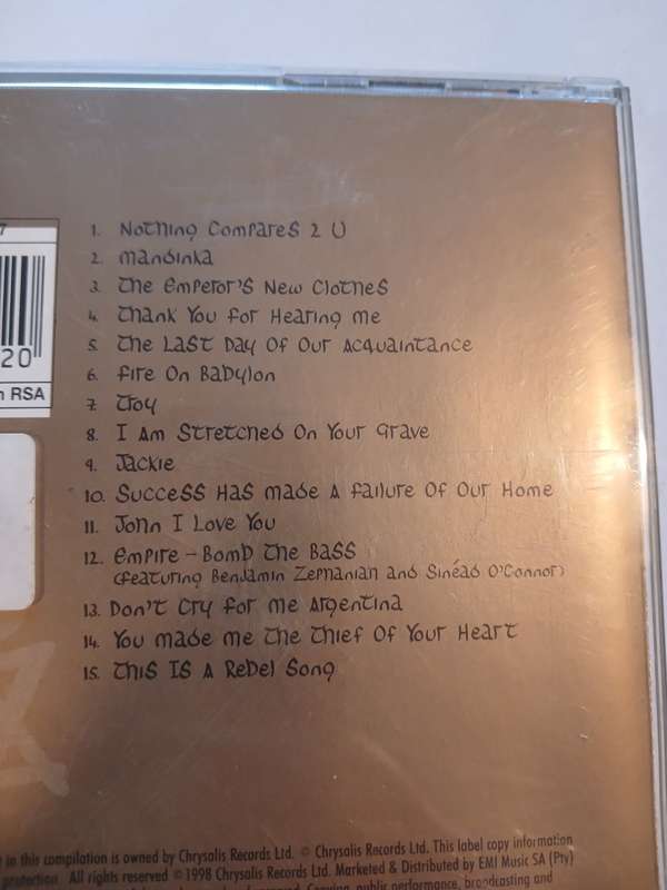 Sinead O`Connor, So Far, The Best Of CD