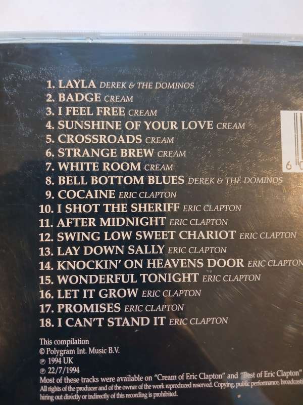 Eric Clapton, The Cream of Clapton CD