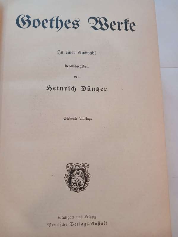 Goethes Werke, Johann Wolfgang von Goethe