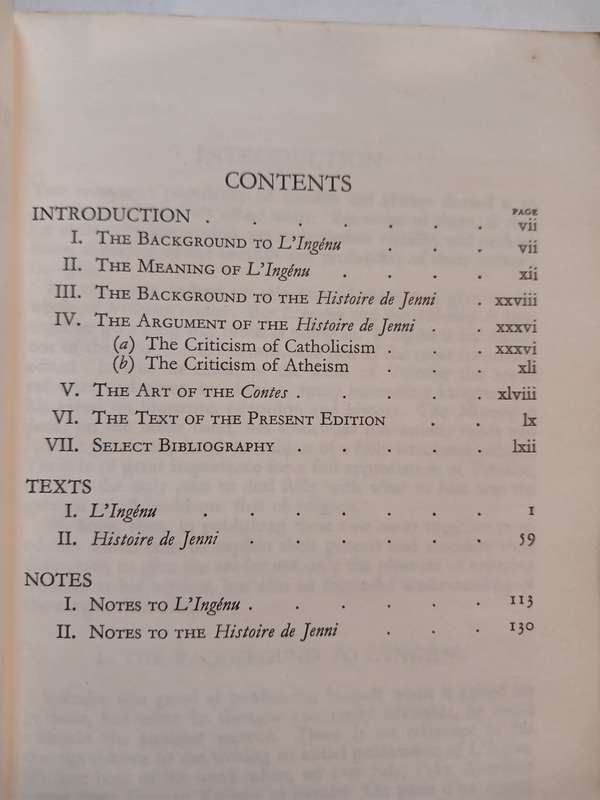Voltaire L`ingenu and Histoire De Jenni by Voltaire