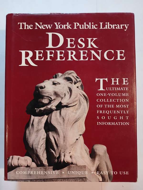 The New York Public Library Desk Reference, 1989, Hardcover