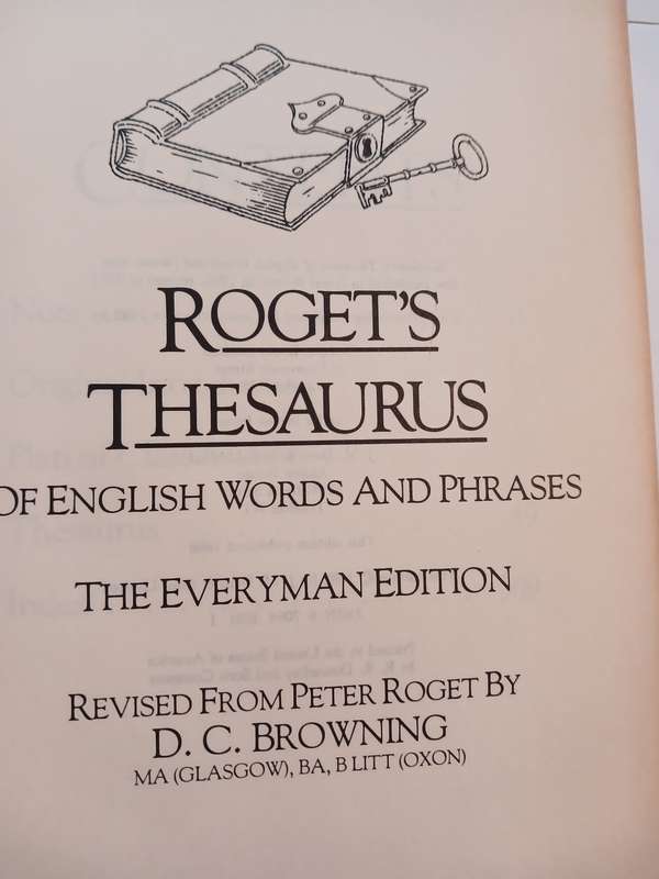 Roget`s Thesaurus, The Everyman Edition, 1986, Leatherbound, Gilded Edging