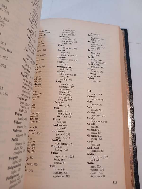 Roget`s Thesaurus, The Everyman Edition, 1986, Leatherbound, Gilded Edging