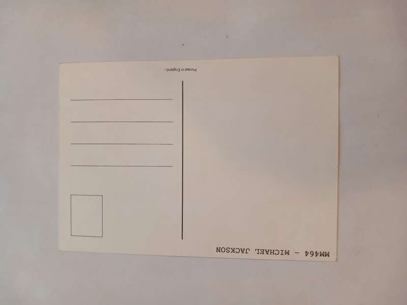 Michael Jackson, Postcard, 15 x 10.5cm.