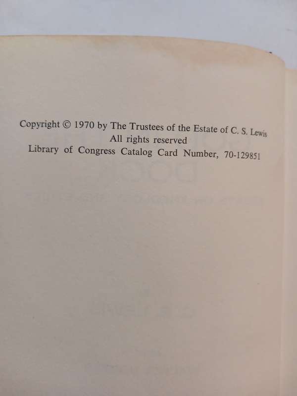 God in the Dock by C.S. Lewis, Hardcover, 1st Edition